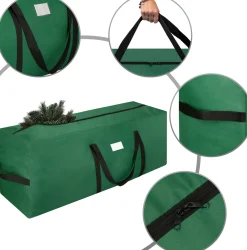 springos Kerstspullen Opbergers^ Opbergtas Kerstboom | Kerstboom Opbergzak | 130 Cm | Groen