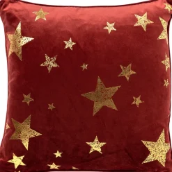 Merkloos Stars - Sierkussen 45X45 Cm Kerst Decoratie - Velvet Store