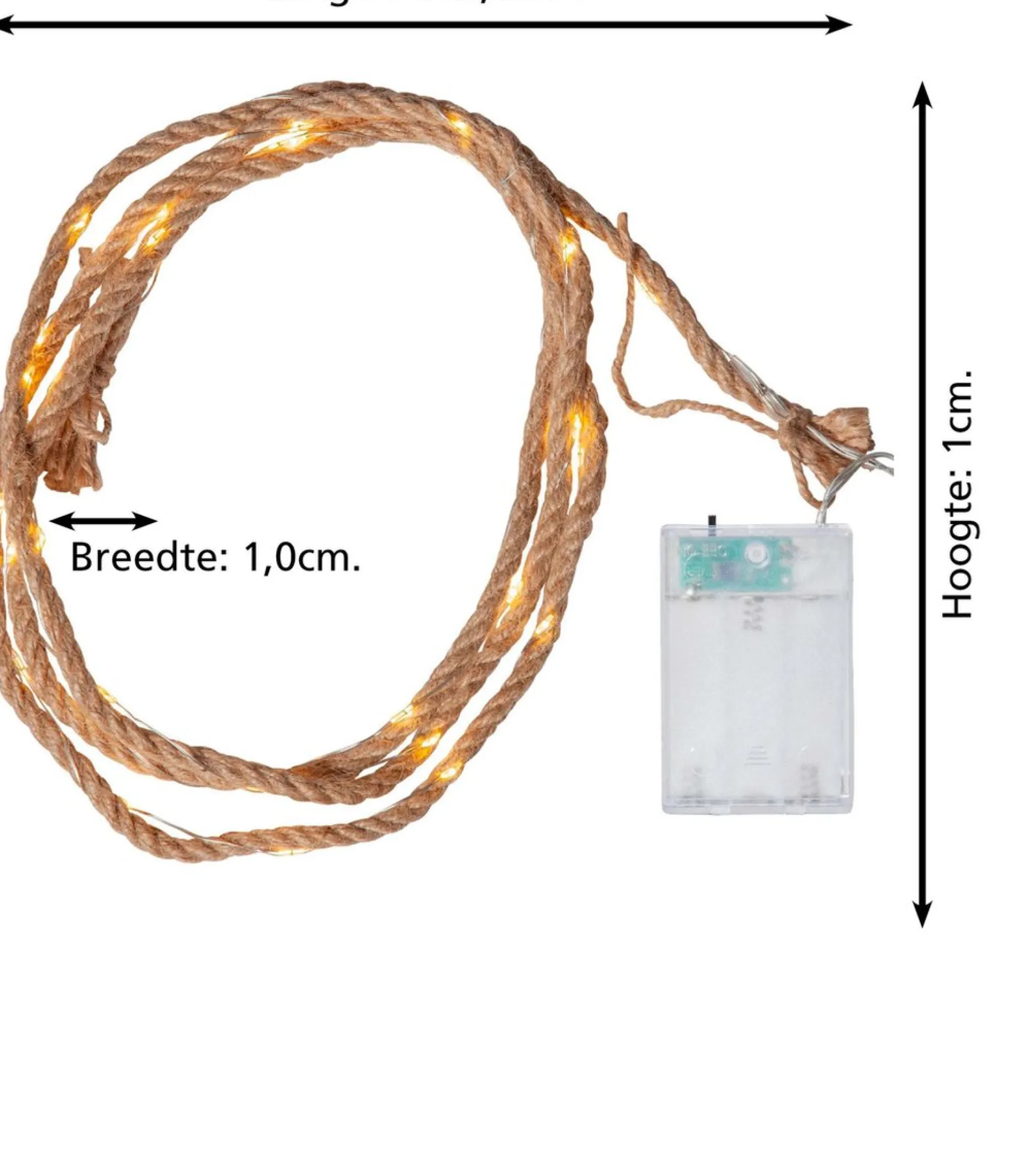 Star Trading Kerstlichtsnoeren^ Jutta Kerst Lichtsnoer - Kerstverlichting - Led - 200 Cm - Beige