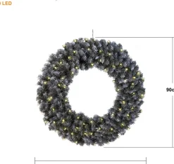 Star Trading Kerstkrans Voor Deur | Kerstkrans Met Lichtjes 90 Cm | Led-Krans Kerstmis | Verlichte Kransdeco | Kerstkrans Deurkrans | Kerstkrans Led | Krans Deur Kerst Cheap