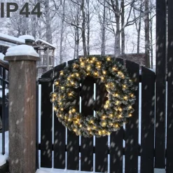 Star Trading Kerstkrans Voor Deur | Kerstkrans Met Lichtjes 90 Cm | Led-Krans Kerstmis | Verlichte Kransdeco | Kerstkrans Deurkrans | Kerstkrans Led | Krans Deur Kerst Cheap
