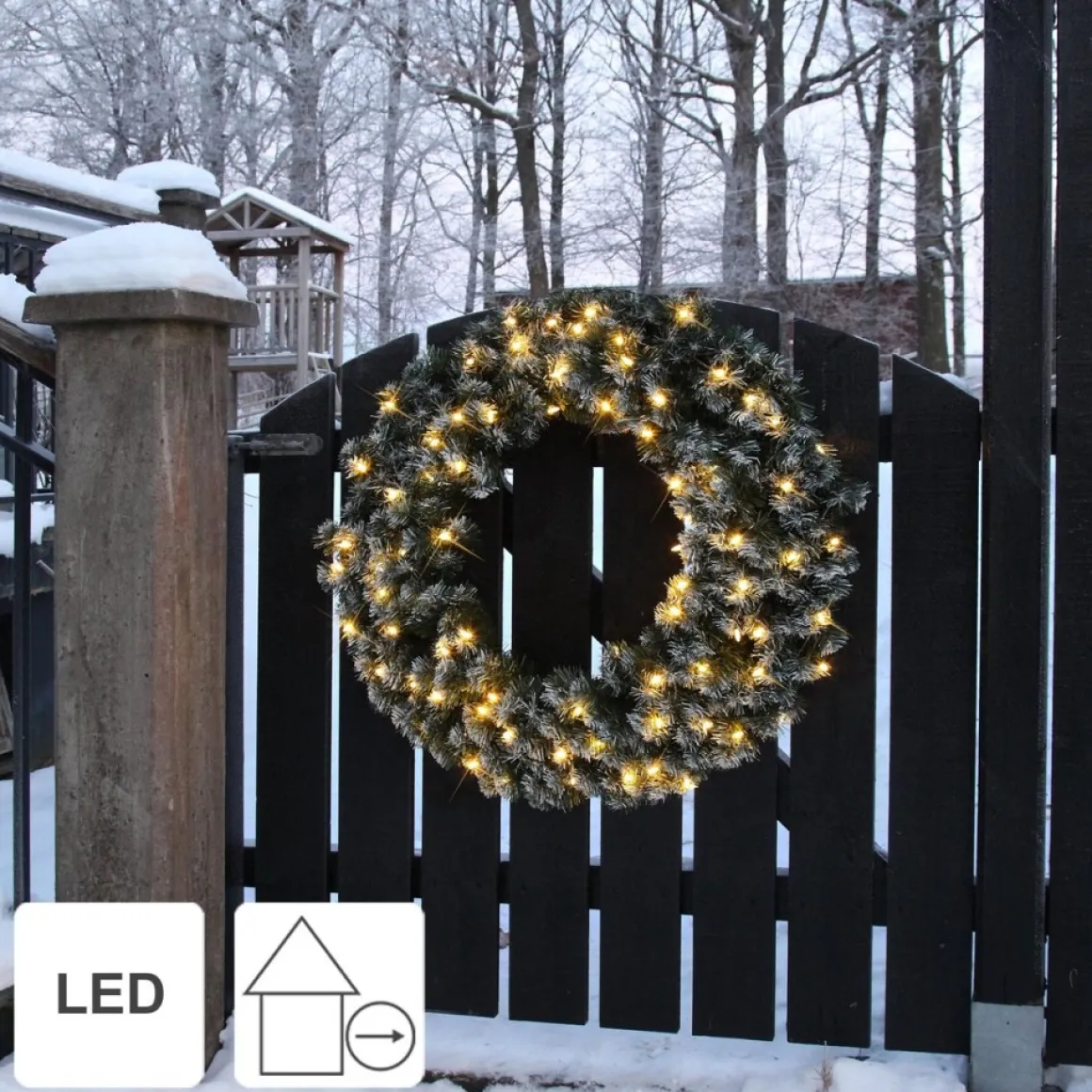 Star Trading Kerstkrans Voor Deur | Kerstkrans Met Lichtjes 90 Cm | Led-Krans Kerstmis | Verlichte Kransdeco | Kerstkrans Deurkrans | Kerstkrans Led | Krans Deur Kerst Cheap