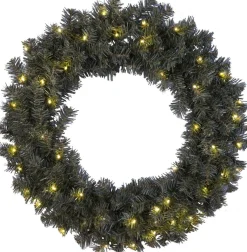 Star Trading Kerstkrans Voor Deur | Kerstkrans Met Lichtjes 70 Cm | Led-Krans Kerstmis | Verlichte Kransdeco | Kerstkrans Deurkrans | Kerstkrans Led | Krans Deur Kerst Hot