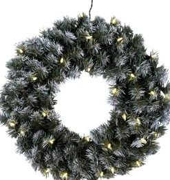Star Trading Kerstkrans Voor Deur | Kerstkrans Met Verlichting 50 Cm | Led-Krans Kerstmis | Verlichte Kransdeco | Kerstkrans Deurkrans | Kerstkrans Led | Krans Deur Kerst Best