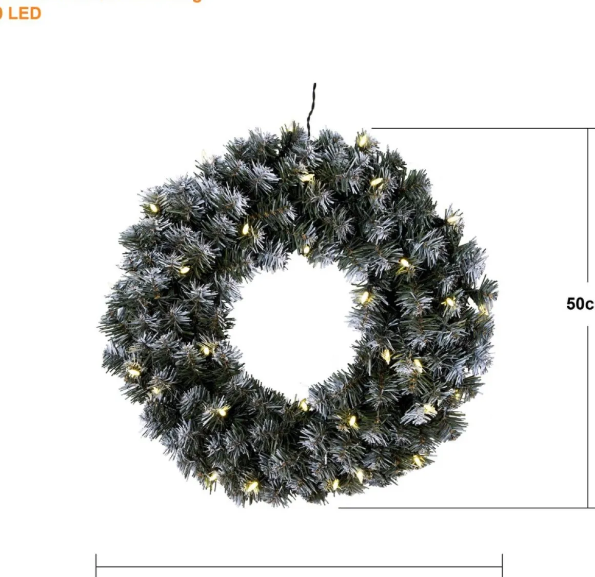 Star Trading Kerstkrans Voor Deur | Kerstkrans Met Verlichting 50 Cm | Led-Krans Kerstmis | Verlichte Kransdeco | Kerstkrans Deurkrans | Kerstkrans Led | Krans Deur Kerst Best