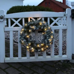 Star Trading Kerstkrans Voor Deur | Kerstkrans Met Verlichting 50 Cm | Led-Krans Kerstmis | Verlichte Kransdeco | Kerstkrans Deurkrans | Kerstkrans Led | Krans Deur Kerst Best