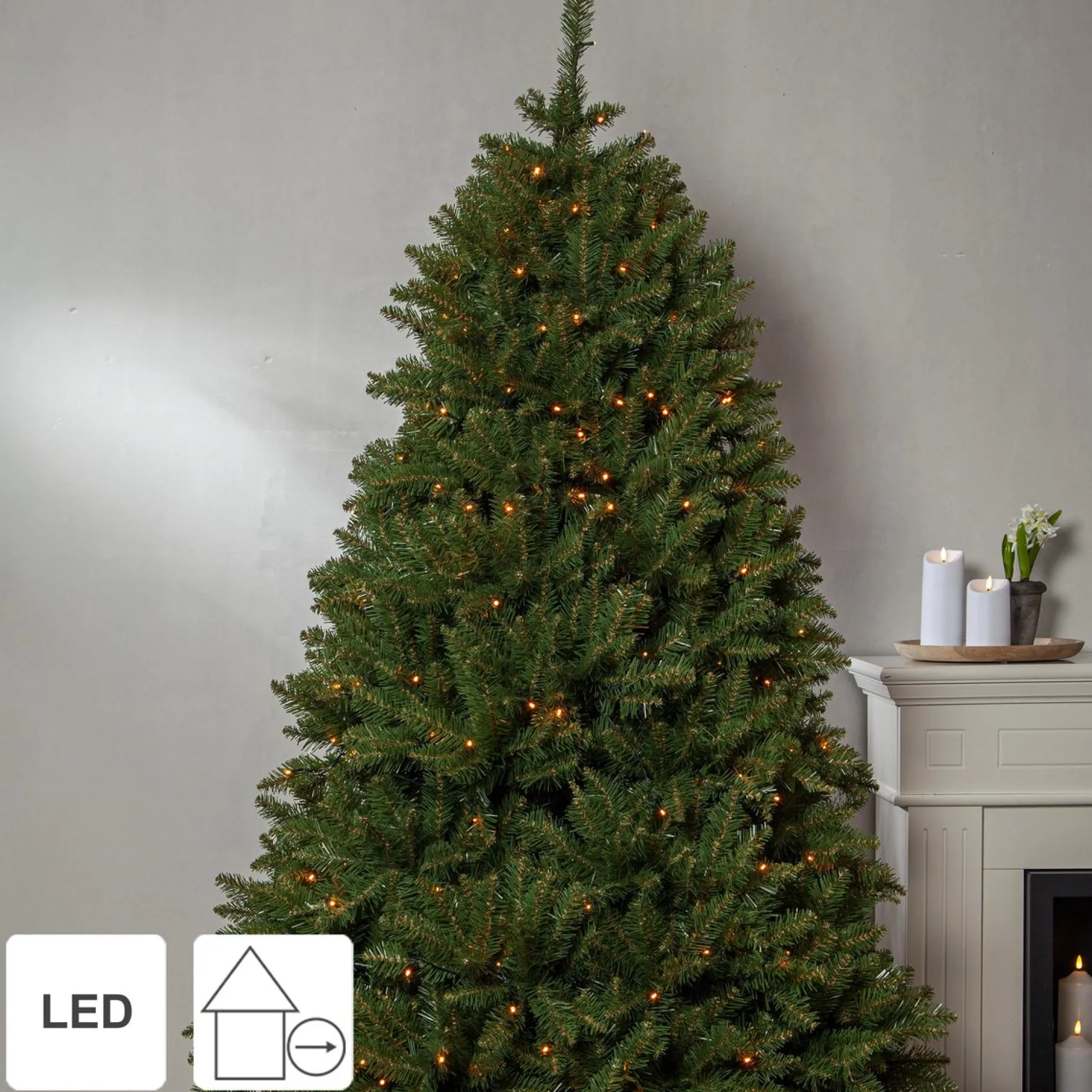 Star Trading Kunstkerstbomen^ Kerstman Fake 2.10M | Kunstkerstboom Met Lichtjes | Kunstkerstbomen | Kunstkerstboom Met Verlichting | Led-Kerstboom Buiten | Led-Kerstboom