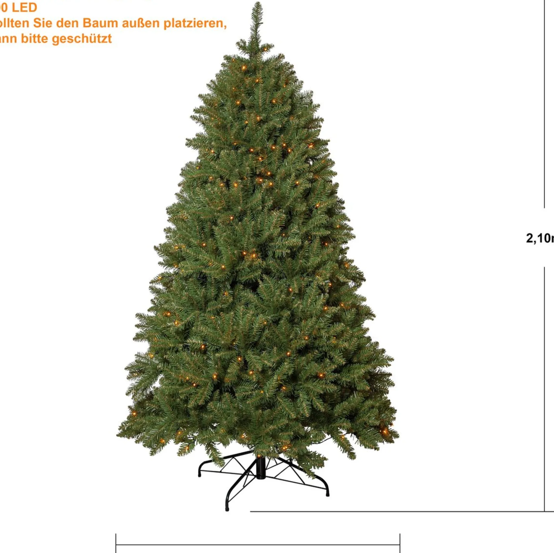 Star Trading Kunstkerstbomen^ Kerstman Fake 2.10M | Kunstkerstboom Met Lichtjes | Kunstkerstbomen | Kunstkerstboom Met Verlichting | Led-Kerstboom Buiten | Led-Kerstboom