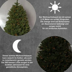 Star Trading Kunstkerstbomen^ Kerstman Fake 2.10M | Kunstkerstboom Met Lichtjes | Kunstkerstbomen | Kunstkerstboom Met Verlichting | Led-Kerstboom Buiten | Led-Kerstboom