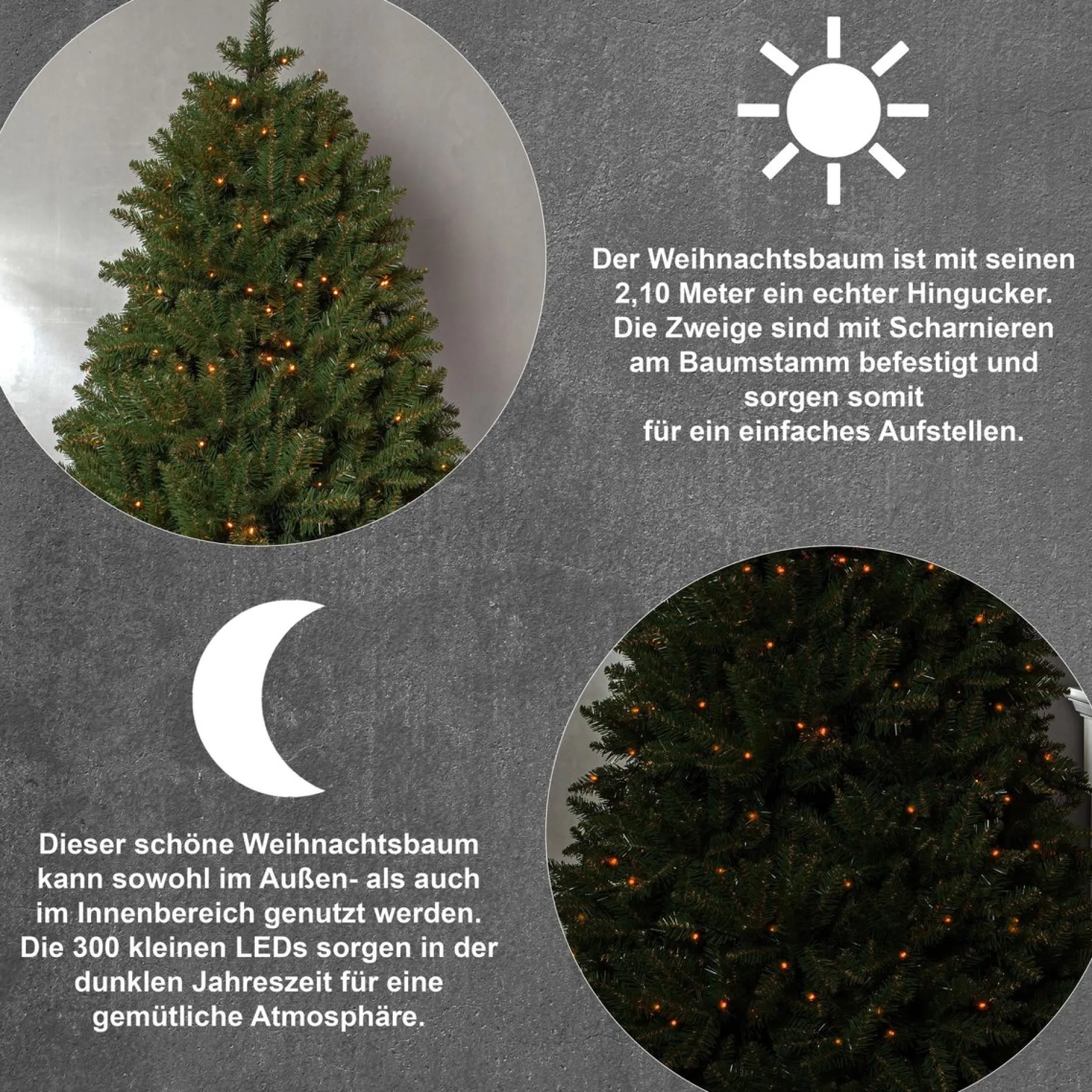 Star Trading Kunstkerstbomen^ Kerstman Fake 2.10M | Kunstkerstboom Met Lichtjes | Kunstkerstbomen | Kunstkerstboom Met Verlichting | Led-Kerstboom Buiten | Led-Kerstboom