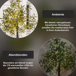 Star Trading Kunstkerstbomen^ Led-Decoboom Olivec, 1,8M