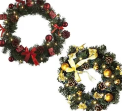 Star Trading Led-Kerstkrans, 40 Cm Diameter, Warmwit Licht, Rood Clearance