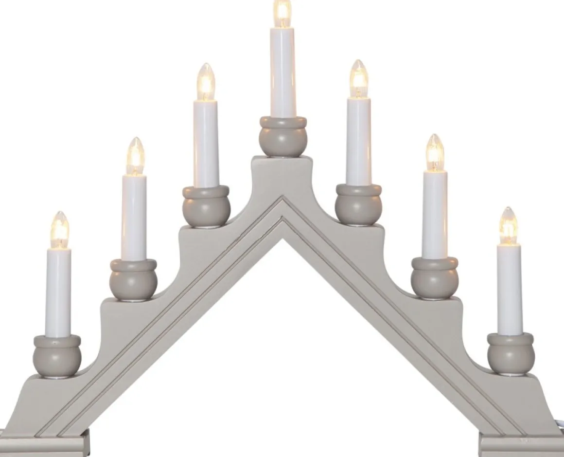 Star Trading Raamkroonluchter Kerst Lichtgrijs | Kerstlichtboog | Decoratie Kerst | Raamdecoratie Kerst | Kerstraamverlichting | Kerstdecoratie | Kerst Raamverlichting Sale