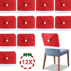 Merkloos Kerstpakketten^12 Stuks En 12 Kerstballen Decoratie-Kerst Stoelhoes, Feestelijke Stoelhoes Feest Stoelhoes.