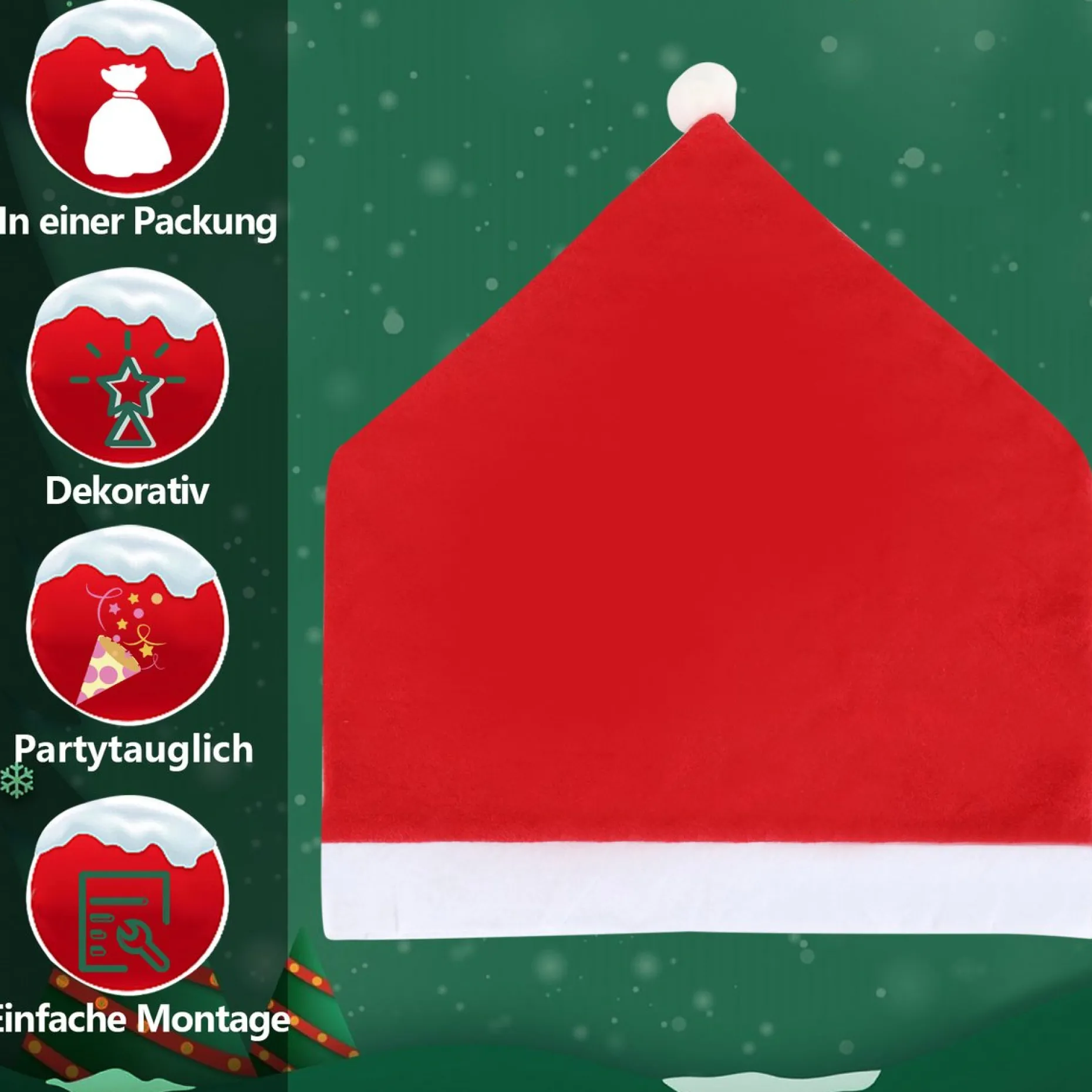 Merkloos Kerstpakketten^12 Stuks En 12 Kerstballen Decoratie-Kerst Stoelhoes, Feestelijke Stoelhoes Feest Stoelhoes.