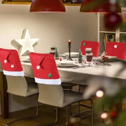 Merkloos Kerstpakketten^12 Stuks En 12 Kerstballen Decoratie-Kerst Stoelhoes, Feestelijke Stoelhoes Feest Stoelhoes.