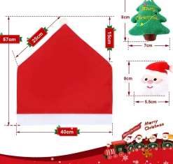 Merkloos Kerstpakketten^12 Stuks En 12 Kerstballen Decoratie-Kerst Stoelhoes, Feestelijke Stoelhoes Feest Stoelhoes.