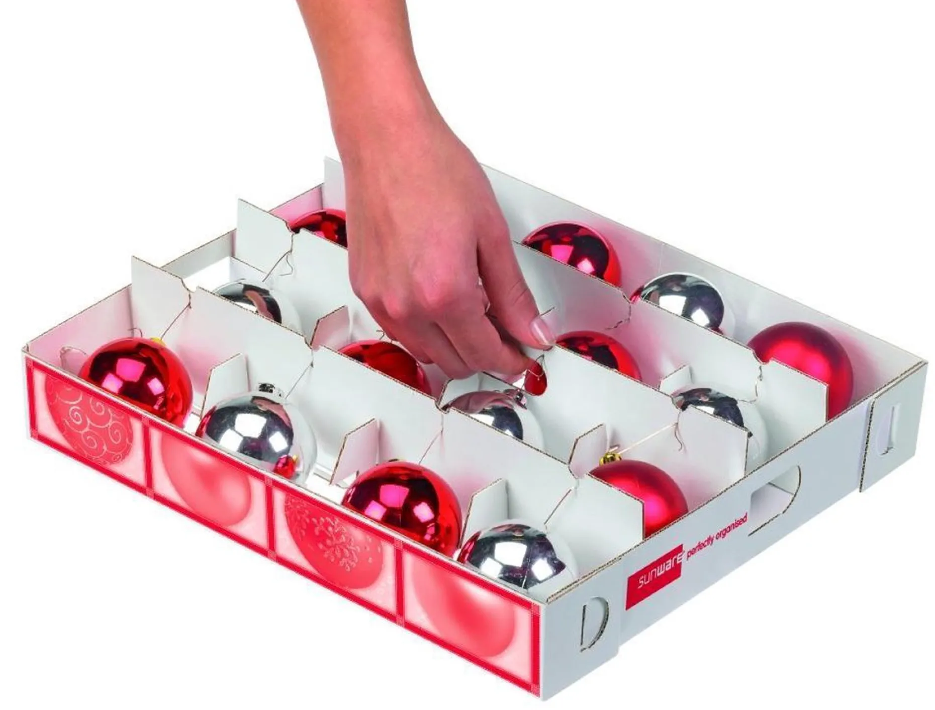 Sunware Kerstspullen Opbergers^ Kersttas - Voor Kerstversieringen - Trays Voor 72 Kerstballen