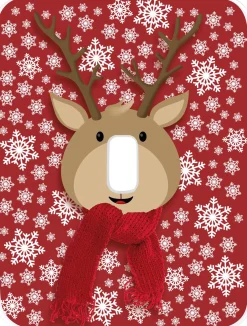 Sunware Kerstspullen Opbergers^ Kerstversiering Opbergbox /Rood - 44 X 34 X 24 Cm - Rendier Print Deksel