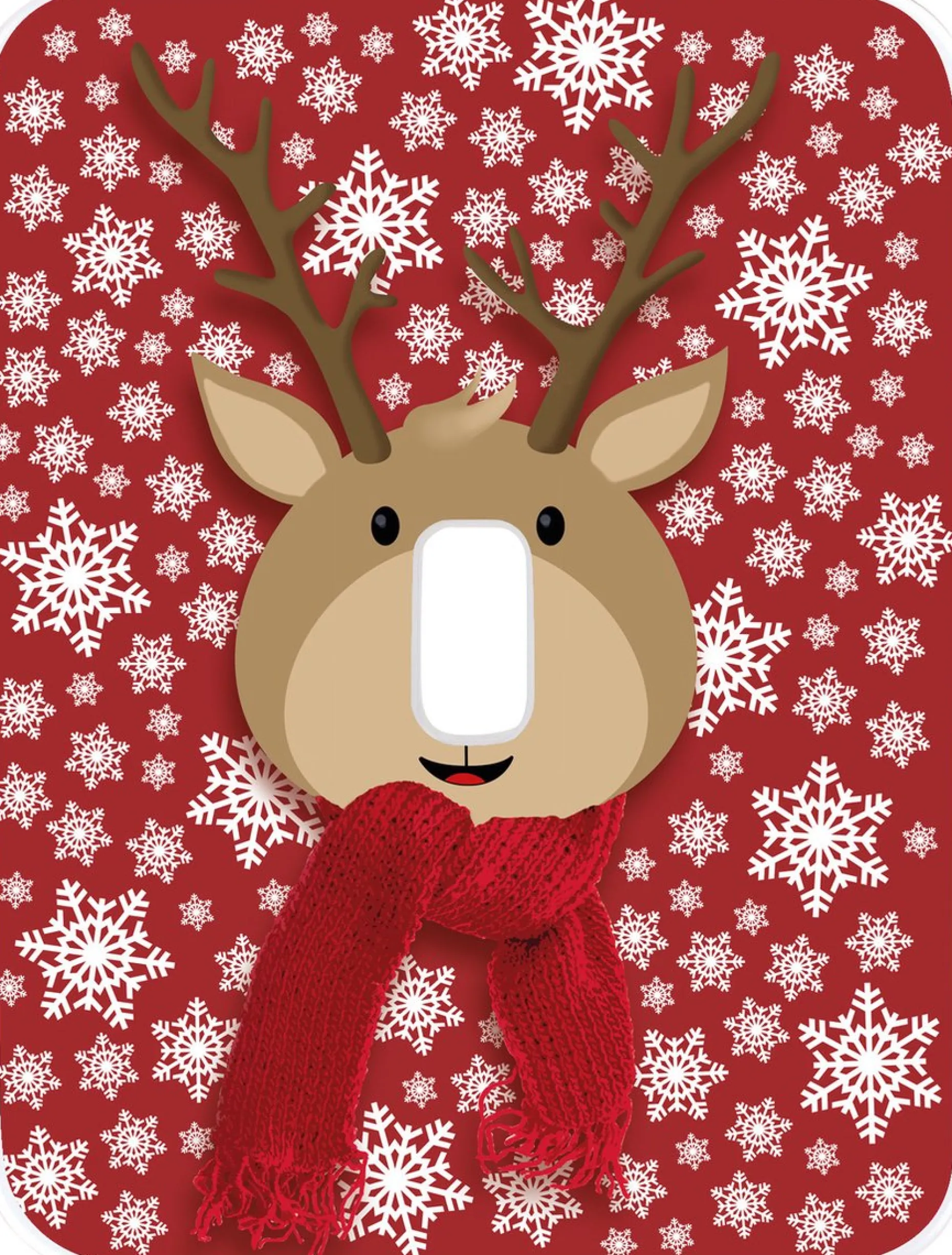 Sunware Kerstspullen Opbergers^ Kerstversiering Opbergbox /Rood - 44 X 34 X 24 Cm - Rendier Print Deksel