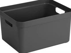 Sunware Kerstspullen Opbergers^ Kerstversiering Opbergbox /Rood - 44 X 34 X 24 Cm - Rendier Print Deksel
