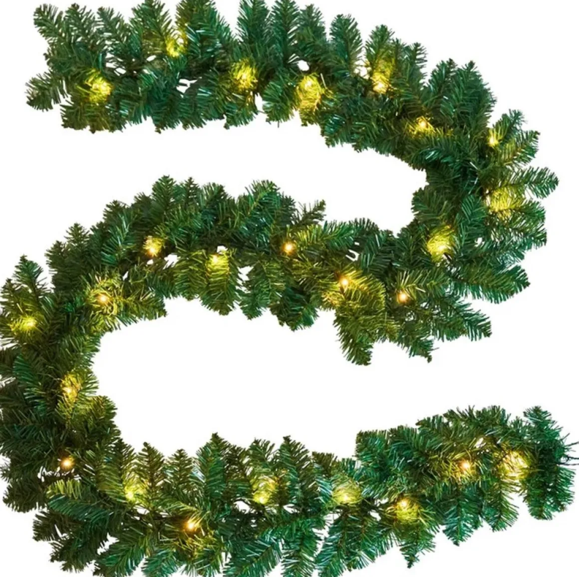 Svenska Living Kerstslinger 270 Cm - 20 Led's Met Timer - Groen Clearance