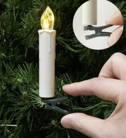 Sygonix Kerstlichtsnoeren^ Sy-4531626 Kerstboomverlichting Buiten Werkt Op Batterijen Aantal Lampen 20 Led Warmwit