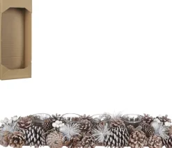 TotalPress Tafel Decoratie 4 Lichtjes Winter 70Cm | Kerst | Kerst Decoratie | Kerst Stukje Discount