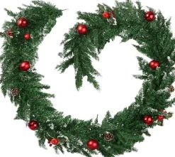 Tectake - Kerstslinger Met Ballen En Dennenappels - 403315 Clearance