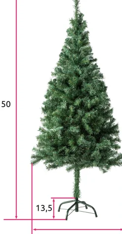 Tectake Kunstkerstbomen^ - Kunstmatige Kerstboom - 150 Cm - 310 Punten - Groen - 402817