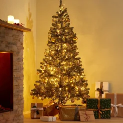 Tectake Kunstkerstbomen^ - Kunstmatige Kerstboom - 180 Cm - 742 Punten En Spuitgegoten Naalden Groen - 402823