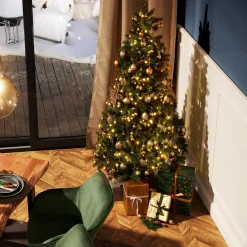 Tectake Kunstkerstbomen^ - Kunstmatige Kerstboom - 180 Cm - 742 Punten En Spuitgegoten Naalden Groen - 402823