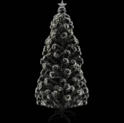The Living Store Decoratieve Kerstbomen^ Kerstboom - Groen Glasvezel En Staal - 180 Cm - 220 Takken - Led Verlichting