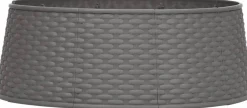 The Living Store Kerstboomstandaarden^ Kerstboomkraag - Kunststof 48 Cm Bovenkant / 54 Cm Onderkant - Rattan-Look - Montage Vereist
