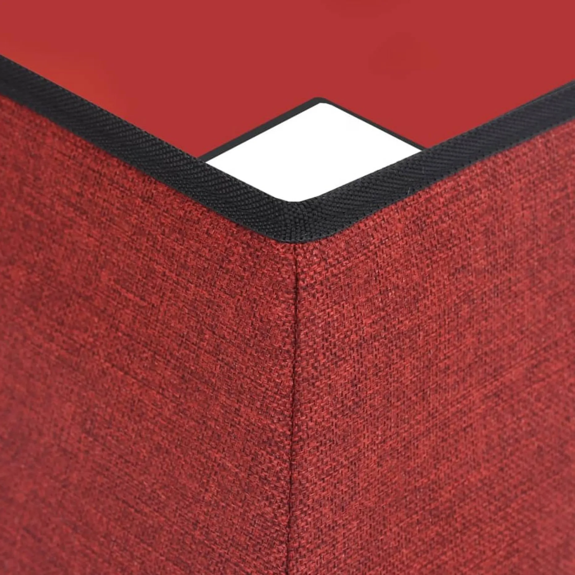 The Living Store Kerstboomstandaarden^ Kerstboomkraag - Rood/Wit - 25Cm - Stof/Karton