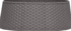 The Living Store Kerstboomstandaarden^ Kerstboomkraag - Rattan-Look - Kunststof 57 Cm - 65 Cm - 19.5 Cm