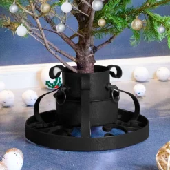 The Living Store Kerstboomstandaarden^ Kerstboomstandaard - Metaal - 29X29X15.5 Cm - Antiek Patroon