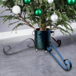 The Living Store Kerstboomstandaarden^ Kerstboomstandaard - Metaal - 58X58X21 Cm - Groen
