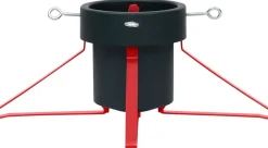 The Living Store Kerstboomstandaarden^ Kerstboomstandaard - Metalen Frame - Waterreservoir - Geschikt Voor Echte Boom - 46X46X19 Cm /Rood -