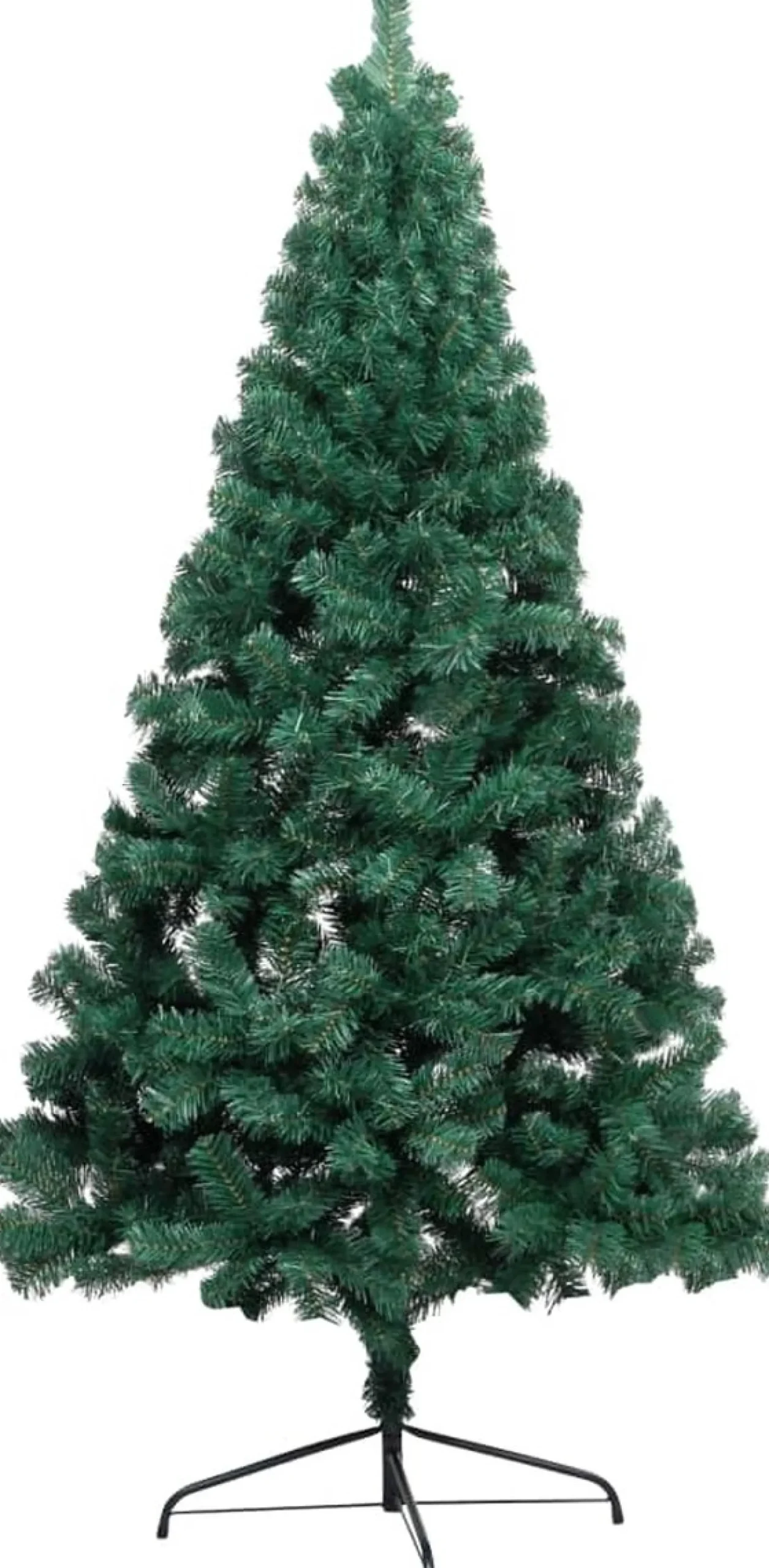 The Living Store Decoratieve Kerstbomen^ Kunstkerstboom - Halve Boom - 150 Cm - Pvc Groen
