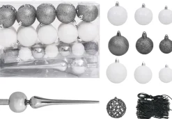 The Living Store Decoratieve Kerstbomen^ Kunstkerstboom - Blauw - 120 Cm - Pvc - Led-Verlichting