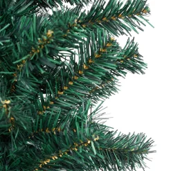 The Living Store Decoratieve Kerstbomen^ Kunstkerstboom - 210 Cm - Groen Pvc - Stalen Poten - 435 Uiteinden