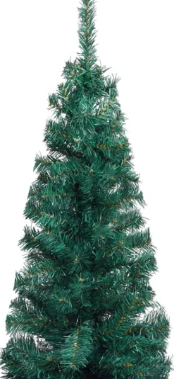 The Living Store Decoratieve Kerstbomen^ Kunstkerstboom - 210 Cm - Groen Pvc - Stalen Poten - 435 Uiteinden