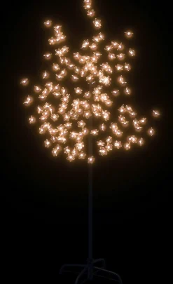The Living Store Decoratieve Kerstbomen^ Led-Boom - Kersenbloesem Look - 43 X 43 X 120 Leds - 8 Lichteffecten - Verstelbare Takken - Stabiele Basis - Warmwit Licht - Kan Buiten Gebruikt Worden - Inclusief Usb 150 Cm