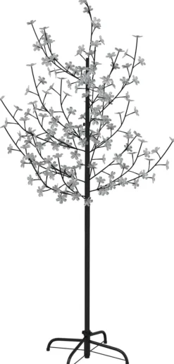 The Living Store Decoratieve Kerstbomen^ Led-Boom - Kersenbloesem Look - 43 X 43 X 120 Leds - 8 Lichteffecten - Verstelbare Takken - Stabiele Basis - Warmwit Licht - Kan Buiten Gebruikt Worden - Inclusief Usb 150 Cm