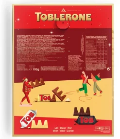 Toblerone Adventskalenders^ Adventskalender - Adventkalender 2022 - 24 Overheerlijke Chocolaatjes - Verschillende Smaken Chocolade - Het Perfecte Kerstcadeau -
