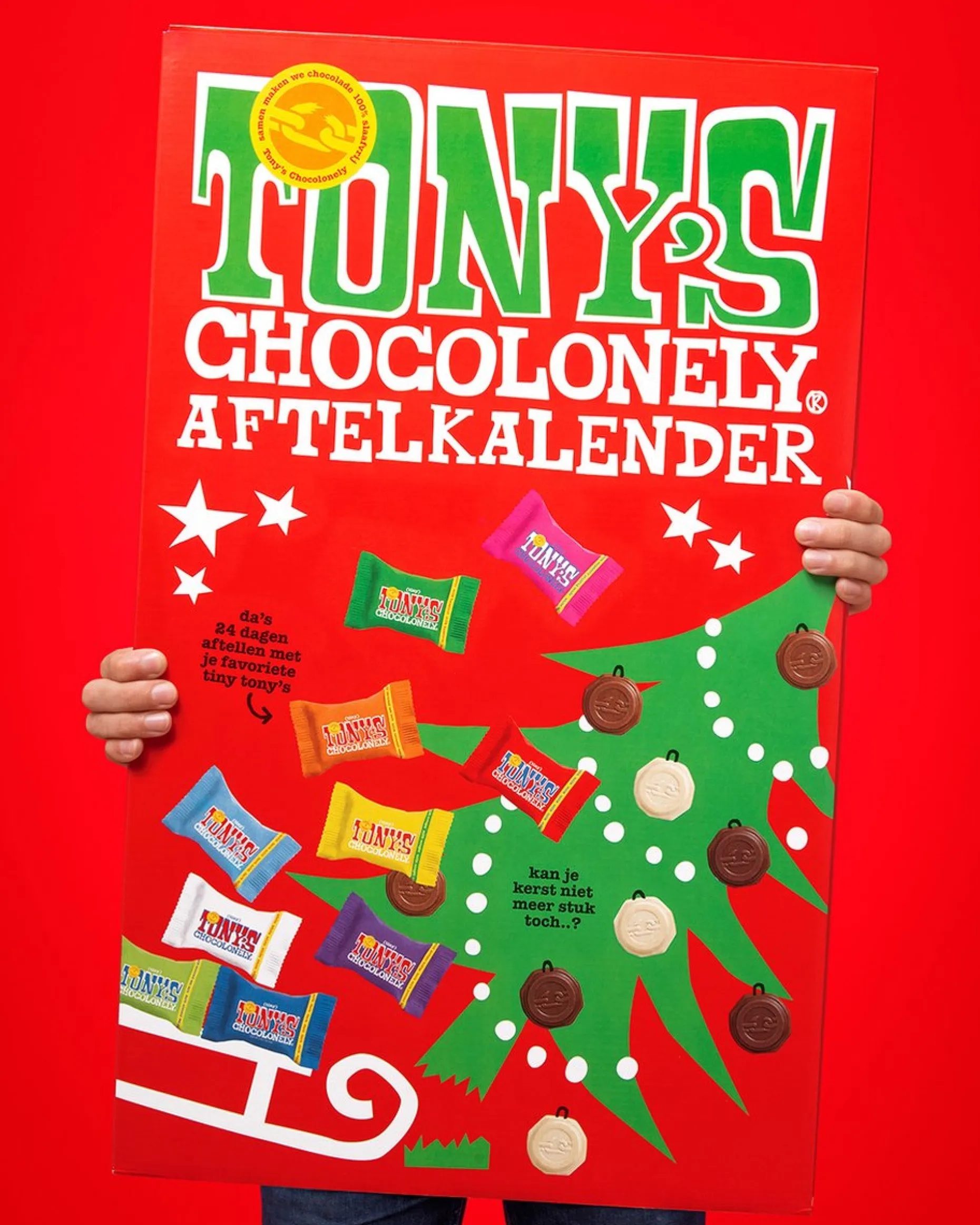 Tonyu0027s Chocolonely Adventskalenders^Tony's Chocolonely Mega Kerst Adventskalender Chocolade 2023 - Grote Aftelkalender - Kerst Cadeau - Sint Kado - 10 Verschillende Smaken Tiny Tony's In Een Kerstkalender - Fairtrade Belgische Chocolade