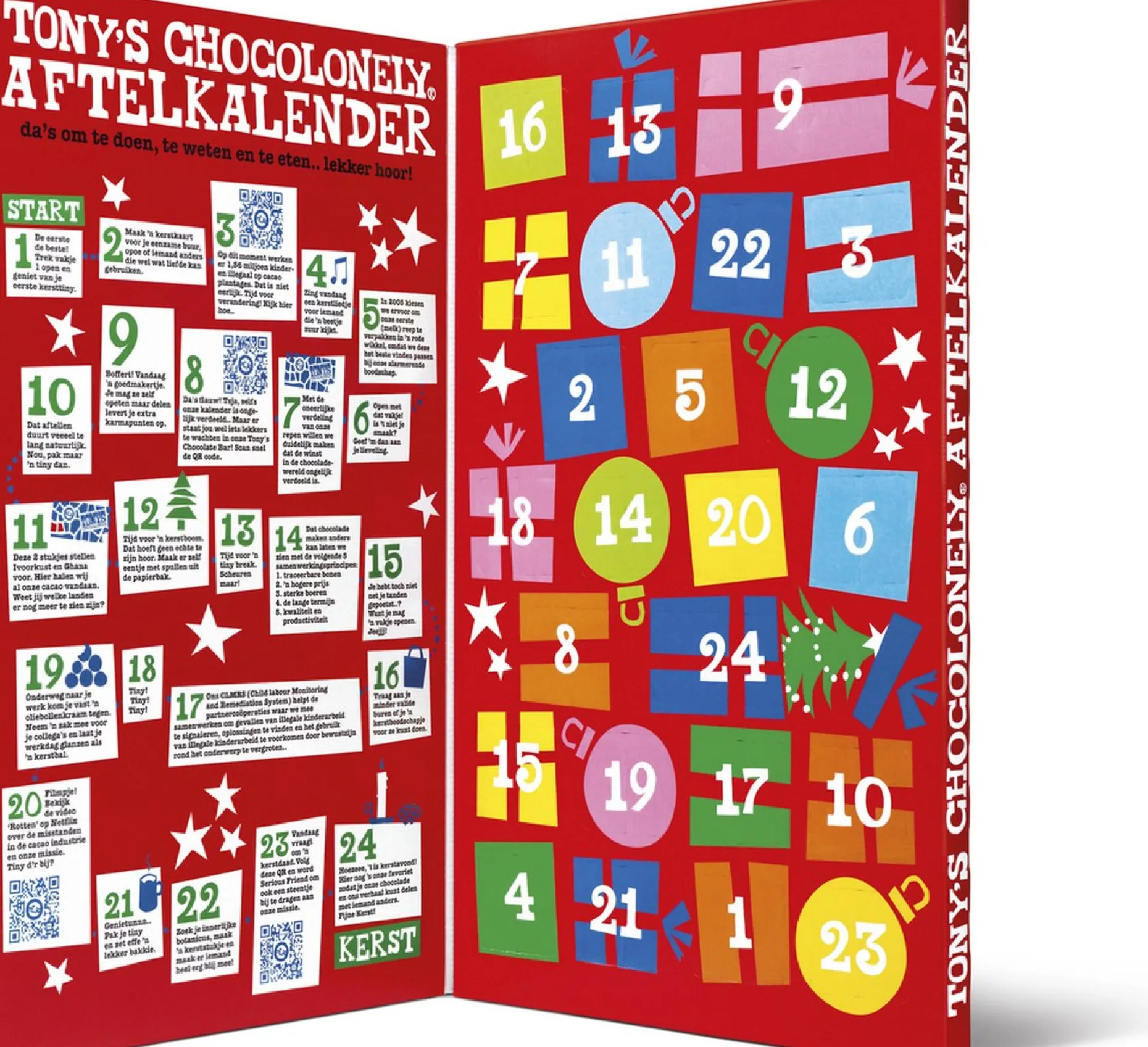 Tonyu0027s Chocolonely Adventskalenders^Tony's Chocolonely Mega Kerst Adventskalender Chocolade 2023 - Grote Aftelkalender - Kerst Cadeau - Sint Kado - 10 Verschillende Smaken Tiny Tony's In Een Kerstkalender - Fairtrade Belgische Chocolade