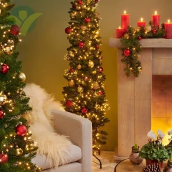 Everlands Kunstkerstbomen^Treb Classic Pencil Pine Kunstkerstboom - 180 Cm Hoog - Zonder Verlichting