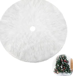 Merkloos Kerstboomstandaarden^Treeskirt Kerstboom Kleed - Kerstboomrok - Bont - Kerstboomtapijt Kerstmis - Rok - Kerst.